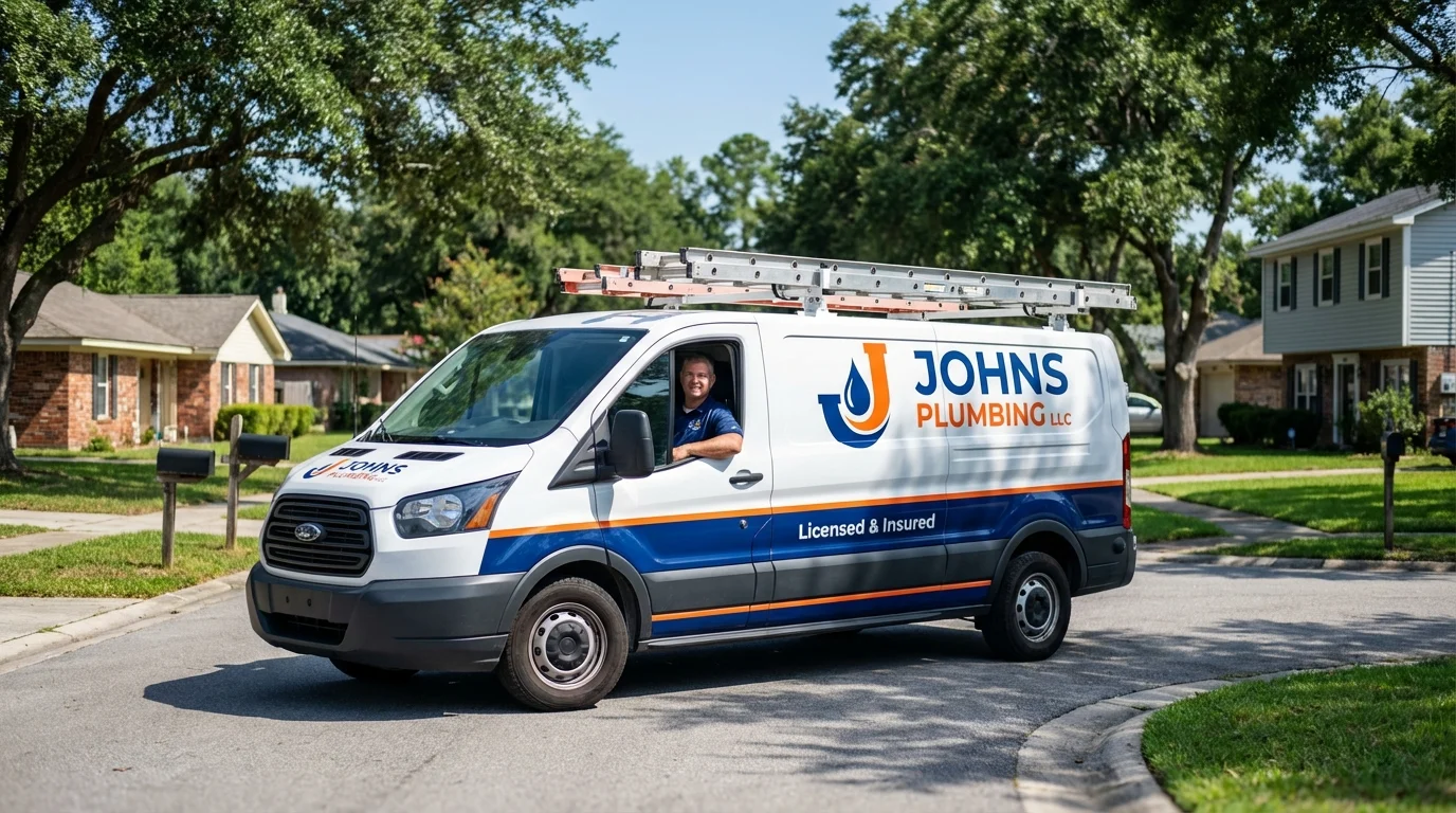 Johns Plumbing LLC service van in Buena Park, CA