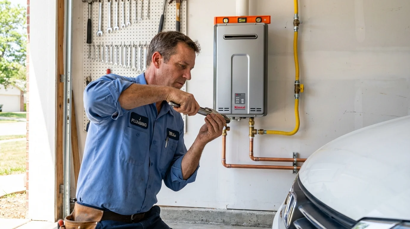 Tankless water heater installation by a Johns Plumbing LLC plumber in Buena Park